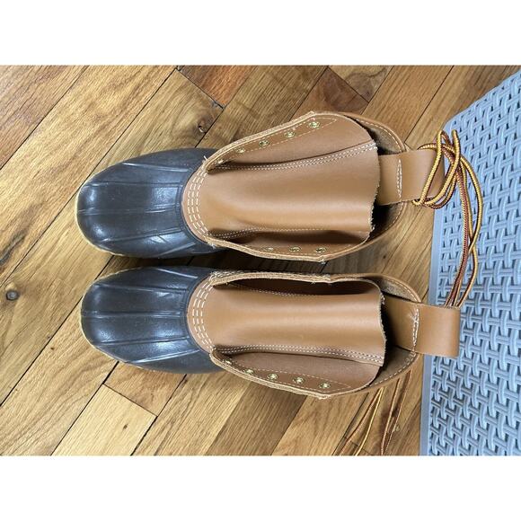 L.L. Bean Boots Tan Brown Made in USA Duck Boots Woman’s Size 6 Mint Condition - Picture 2 of 6